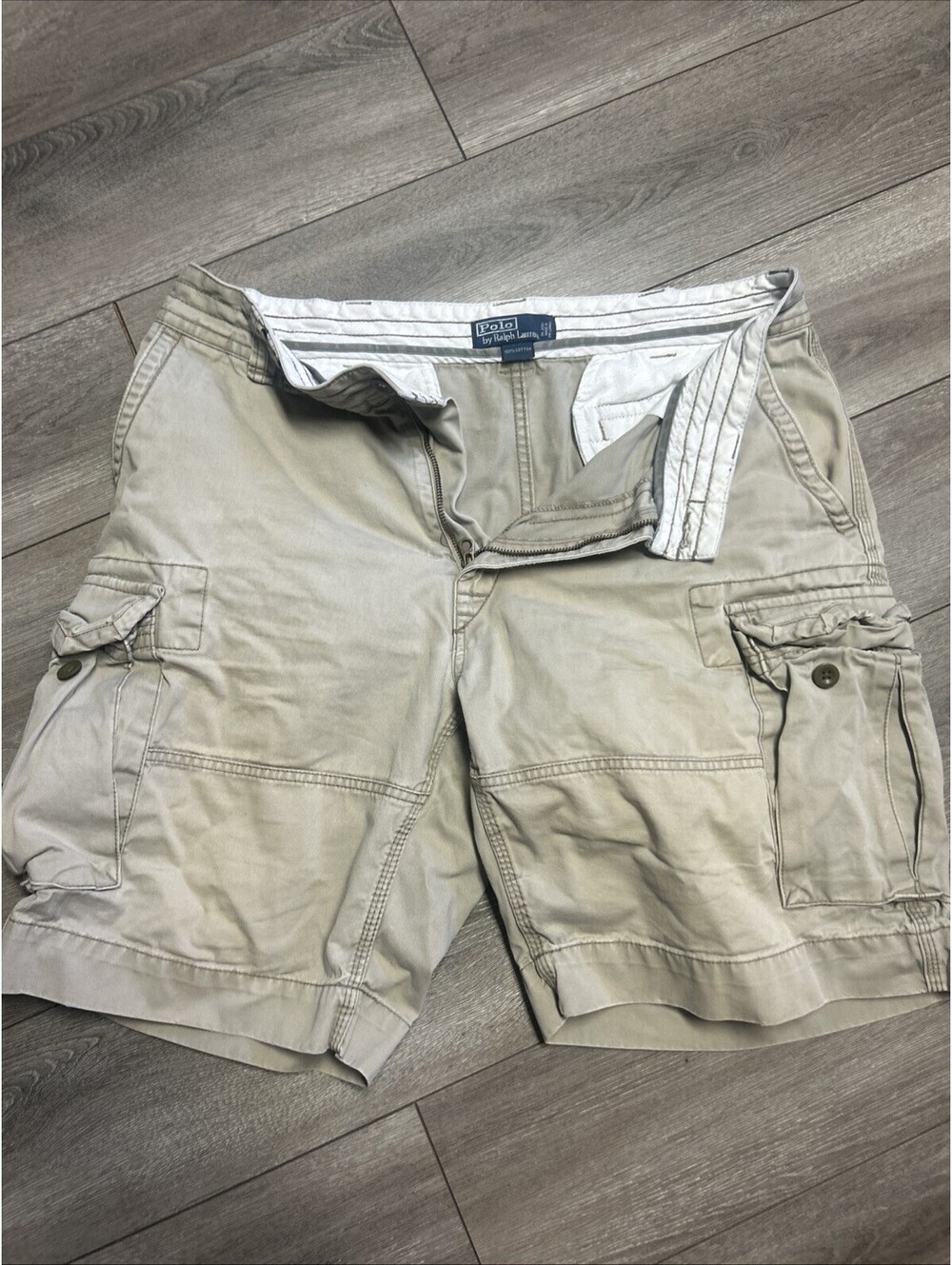 Polo Ralph Lauren Men’s Size 35 Classic Chino Cargo Shorts 9" Khaki